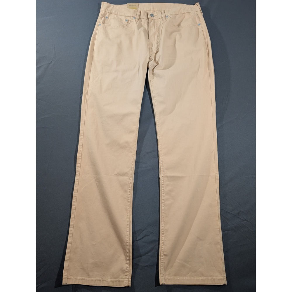 NWT Levis 514 Straight Fit Tan Khaki Pants Mens 34x32 NWT Stretch Cotton Chino